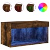 Meuble TV avec lumières LED chêne fumé 60x30x30 cm 631760631760