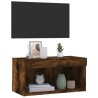 Meuble TV avec lumières LED chêne fumé 60x30x30 cm 631760631760