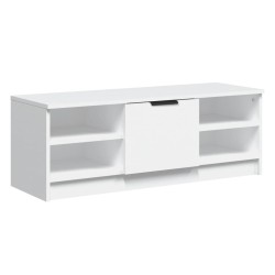 Meuble TV Blanc 102x35,5x36,5 cm Bois d'ingénierie 631761631761