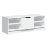 Meuble TV Blanc 102x35,5x36,5 cm Bois d'ingénierie 631761631761