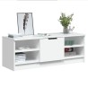 Meuble TV Blanc 102x35,5x36,5 cm Bois d'ingénierie 631761631761