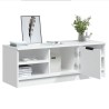 Meuble TV Blanc 102x35,5x36,5 cm Bois d'ingénierie 631761631761
