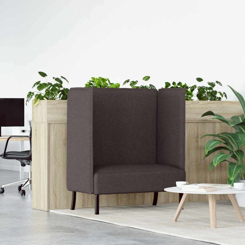 Canapé à Haut Dossier 101cm Marron foncé tissu 631765631765