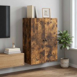 Armoire Murale Chêne fumé 66 x 34,5 x 90 cm Bois d'ingénierie 631768631768