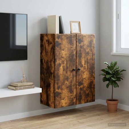 Armoire Murale Chêne fumé 66 x 34,5 x 90 cm Bois d'ingénierie 631774631774