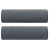 Canapé 3 places avec oreillers gris foncé 180 cm velours 631776631776