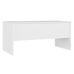 Table basse Blanc 102x50,5x46,5 cm Bois d'ingénierie 631778631778