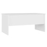 Table basse Blanc 102x50,5x46,5 cm Bois d'ingénierie 631778631778