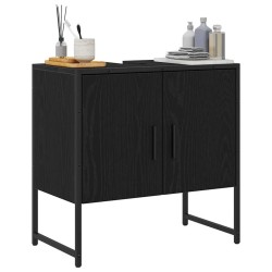 Meuble de Lavabo de Salle de Bain Chêne noir 60 x 30 x 60 cm 631779631779
