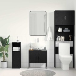 Meuble de Lavabo de Salle de Bain Chêne noir 60 x 30 x 60 cm 631779631779