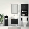 Meuble de Lavabo de Salle de Bain Chêne noir 60 x 30 x 60 cm 631779631779