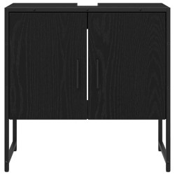 Meuble de Lavabo de Salle de Bain Chêne noir 60 x 30 x 60 cm 631779631779