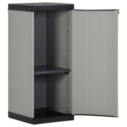 Armoire de rangement de jardin 1 étagère Gris/noir 35x40x85 cm 631790631790