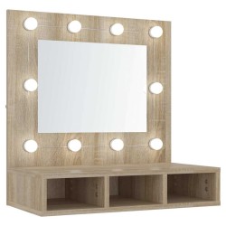 Armoire de miroir avec LED Chêne sonoma 60x31,5x62 cm 631791631791