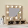Armoire de miroir avec LED Chêne sonoma 60x31,5x62 cm 631791631791