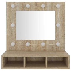Armoire de miroir avec LED Chêne sonoma 60x31,5x62 cm 631791631791