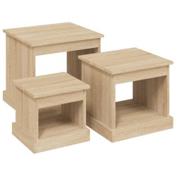 Tables basses 3 pcs chêne sonoma bois d'ingénierie 631799631799