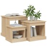 Tables basses 3 pcs chêne sonoma bois d'ingénierie 631799631799