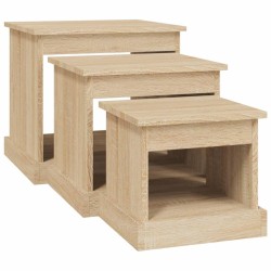 Tables basses 3 pcs chêne sonoma bois d'ingénierie 631799631799