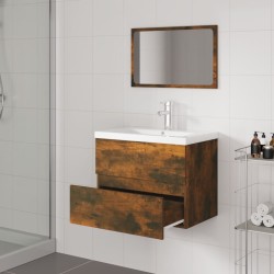Meubles de salle de bain Chêne fumé Bois d'ingénierie 631800631800