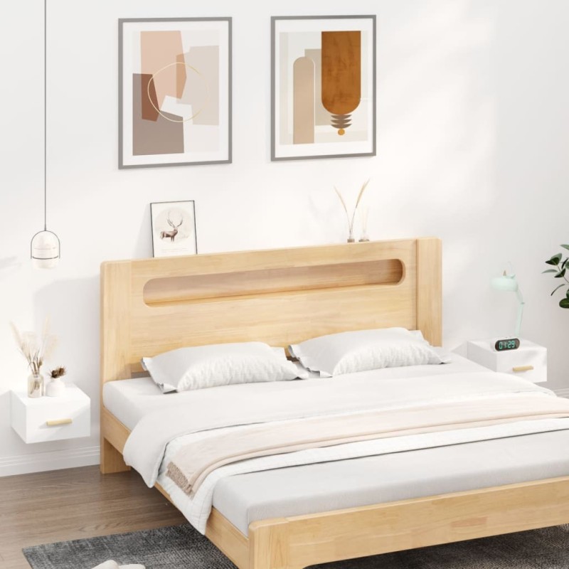Tables de chevet murales 2 pcs blanc 35x35x20 cm 631802631802