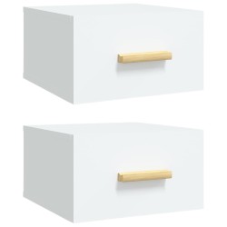 Tables de chevet murales 2 pcs blanc 35x35x20 cm 631802631802