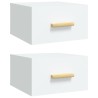 Tables de chevet murales 2 pcs blanc 35x35x20 cm 631802631802