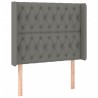 Tête de lit à LED Gris foncé 103x16x118/128 cm Tissu 631803631803