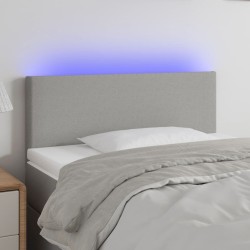 Tête de lit à LED Gris clair 100x5x78/88 cm Tissu 631805631805