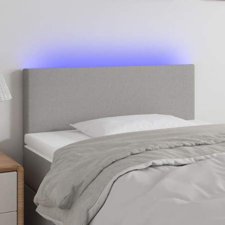 Tête de lit à LED Gris clair 100x5x78/88 cm Tissu 631805631805