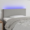Tête de lit à LED Gris clair 100x5x78/88 cm Tissu 631805631805