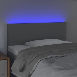 Tête de lit à LED Gris clair 100x5x78/88 cm Tissu 631805631805