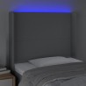 Tête de lit à LED Gris clair 103x16x118/128 cm Tissu 631806631806