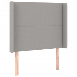 Tête de lit à LED Gris clair 103x16x118/128 cm Tissu 631806631806