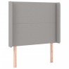 Tête de lit à LED Gris clair 103x16x118/128 cm Tissu 631806631806