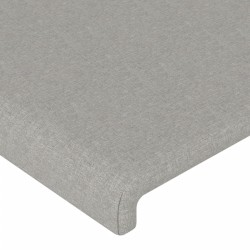 Tête de lit à LED Gris clair 103x16x118/128 cm Tissu 631806631806