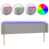Tête de lit à LED Gris clair 203x16x78/88 cm Tissu 631810631810