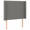 Tête de lit à LED Gris foncé 103x16x118/128 cm Tissu 631811631811