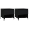 Tables d'appoint 2 pcs Noir 50x46x50 cm Bois d’ingénierie 631812631812