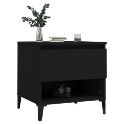 Tables d'appoint 2 pcs Noir 50x46x50 cm Bois d’ingénierie 631812631812
