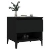 Tables d'appoint 2 pcs Noir 50x46x50 cm Bois d’ingénierie 631812631812