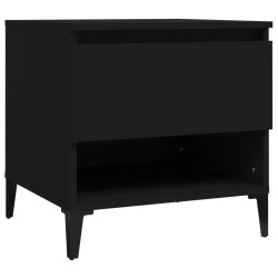Tables d'appoint 2 pcs Noir 50x46x50 cm Bois d’ingénierie 631812631812