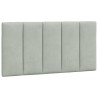 Coussin de tête de lit Hanko gris clair 100 cm velours 631816631816