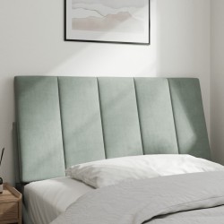 Coussin de tête de lit Hanko gris clair 100 cm velours 631816631816