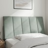 Coussin de tête de lit Hanko gris clair 100 cm velours 631816631816