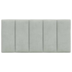 Coussin de tête de lit Hanko gris clair 100 cm velours 631816631816