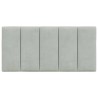 Coussin de tête de lit Hanko gris clair 100 cm velours 631816631816