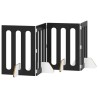 Clôture pliable pour animaux 4 pcs Chêne Noir 201 x 38 x 70 cm 631818631818