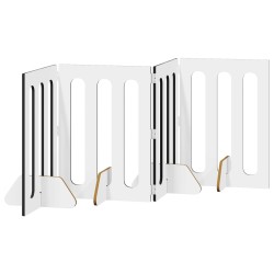 Clôture pliable pour animaux 4 pcs Chêne Noir 201 x 38 x 70 cm 631818631818