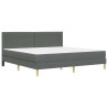 Cadre de lit Gris foncé 200 x 200 cm Polyester 631820631820